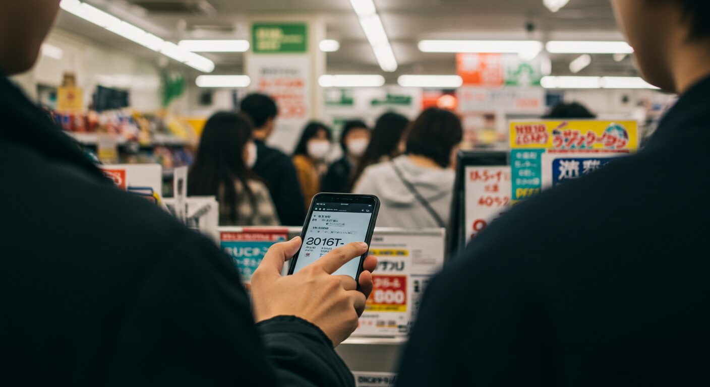 レジ前でアプリを探してモタモタするのは迷惑でみっともない